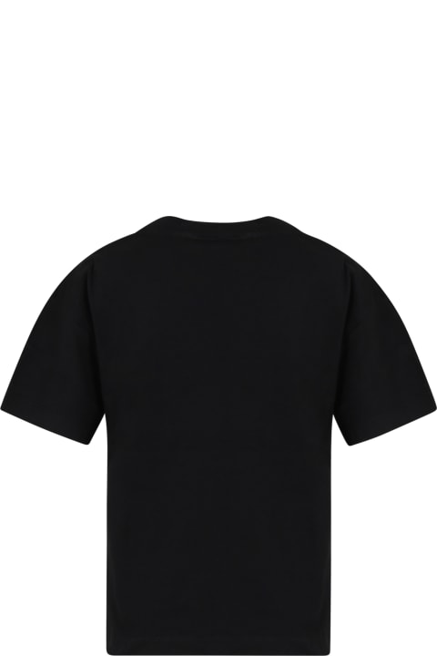 Black T-shirt For Boy With Logo