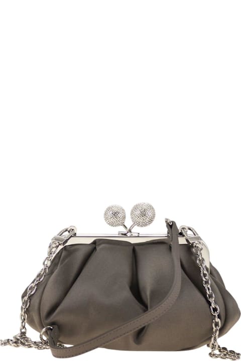 Weekend Max Mara Clutches for Women Weekend Max Mara Emmy Embellished Logo Engraved Clutch Bag