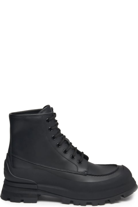 Alexander McQueen Boots for Men Alexander McQueen Wander Ankle Boots In Black Leather