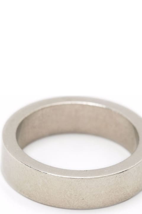 Maison Margiela Woman's Silver Ring With Engraved Logo