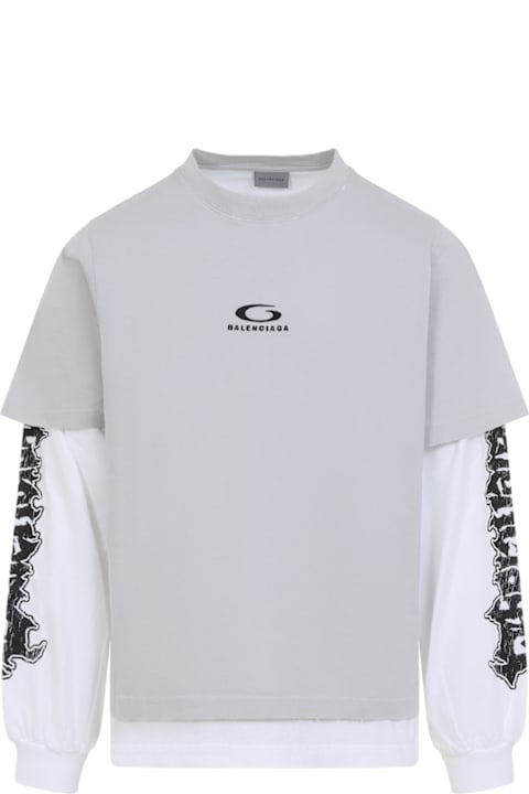 Balenciaga for Kids Balenciaga Hybrid Double T-shirt