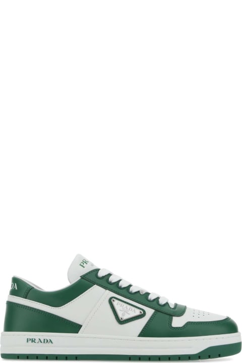 Sneakers for Women Prada Two-tone Leather Downtown Sneakers