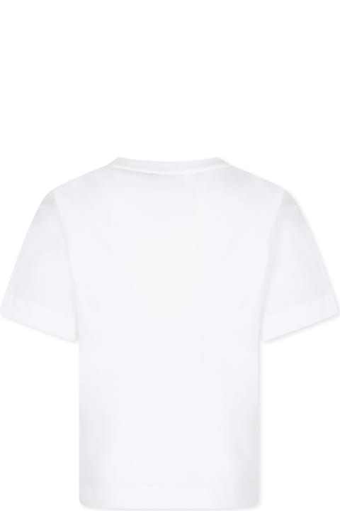 Moschino for Kids Moschino Ivory T-shirt For Kids With Three Teddy Bears