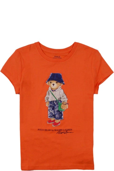 Ralph Lauren T-Shirts & Polo Shirts for Boys Ralph Lauren Polo Bear-print Crewneck T-shirt