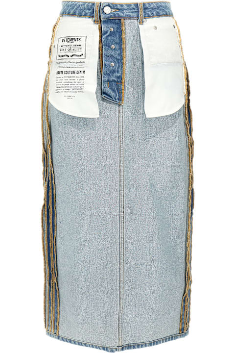 Homeware VETEMENTS 'inside-out' Skirt