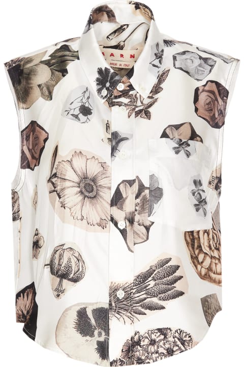 Marni Topwear for Women Marni Floral Print Sleeveless Shirt