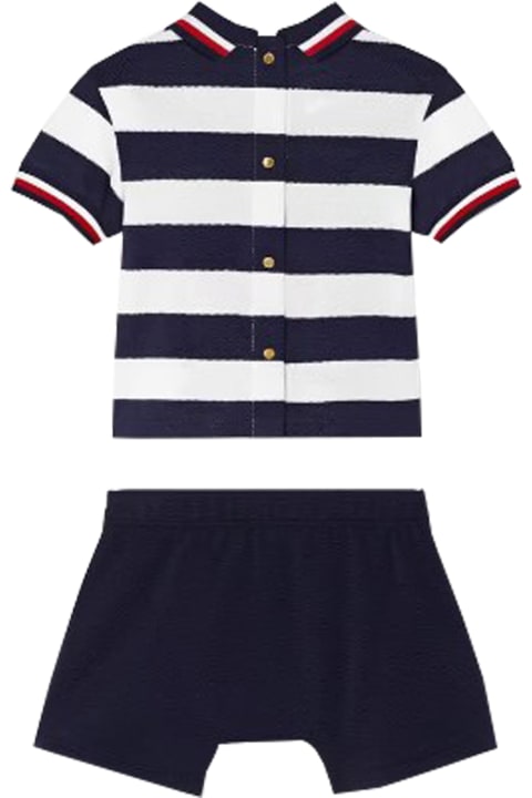 Versace Bodysuits & Sets for Baby Boys Versace Nautical Stripe Polo Set