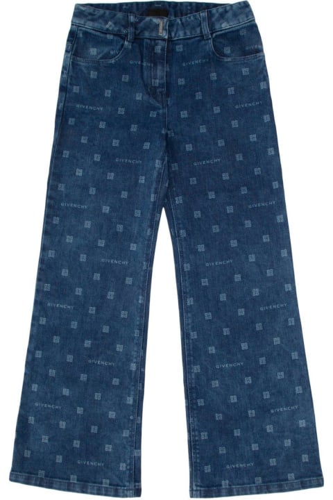 Givenchy for Kids Givenchy 4g Motif Wide-leg Jeans