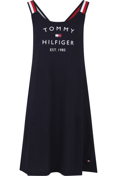 Swimwear for Girls Tommy Hilfiger Blue Beach Cover-up For Girl With Logo