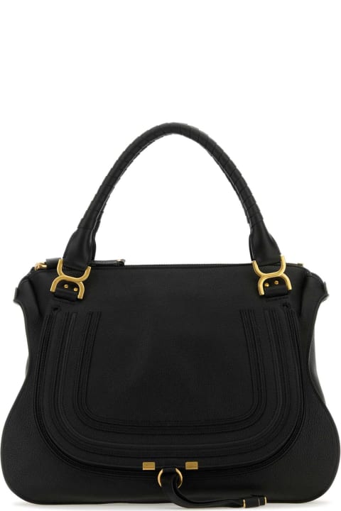 Chloé Bags for Women Chloé Black Leather Big Marcie Handbag