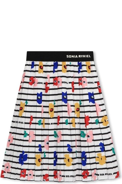Sonia Rykiel Bottoms for Girls Sonia Rykiel Long Floral Skirt With Pleats