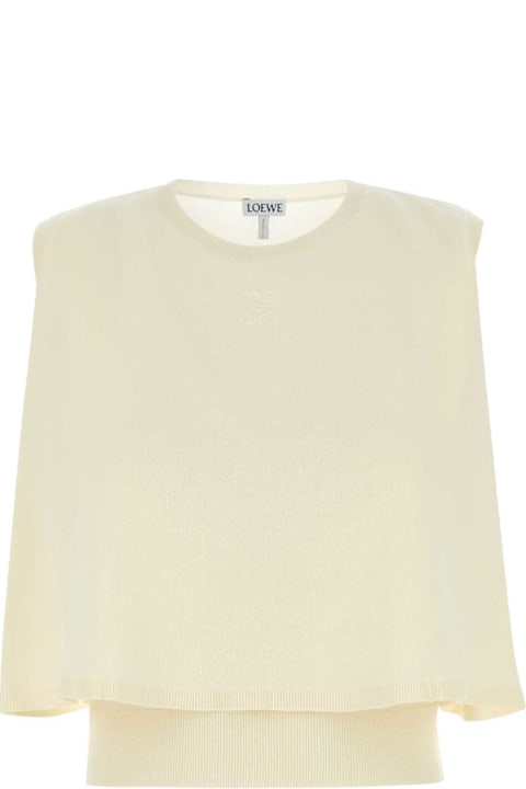 Fleeces & Tracksuits for Women Loewe Ivory Wool Vest
