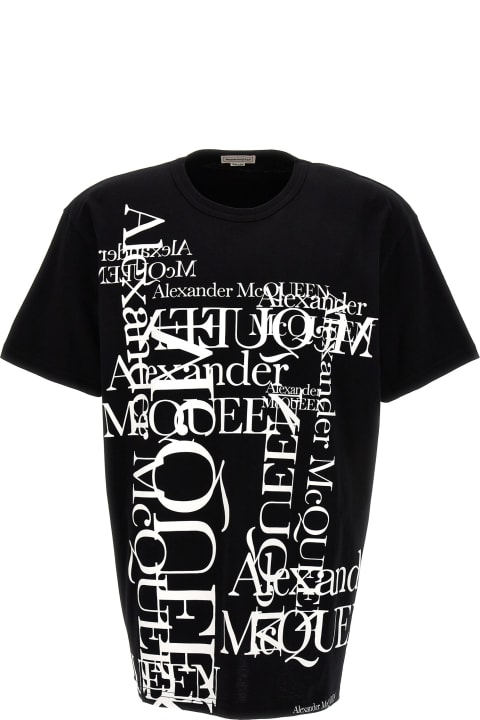 Alexander McQueen Topwear for Men Alexander McQueen Logo Print T-shirt