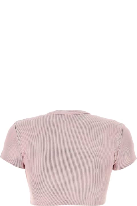 ウィメンズ新着アイテム T by Alexander Wang Pink Stretch Cotton T-shirt