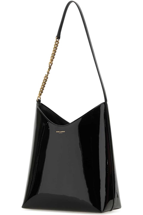 Saint Laurent Totes for Women Saint Laurent Black Leather Rendez-vous Shoulder Bag