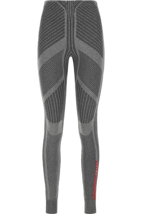 Prada Pants & Shorts for Women Prada Grey Stretch Polyester Blend Leggings