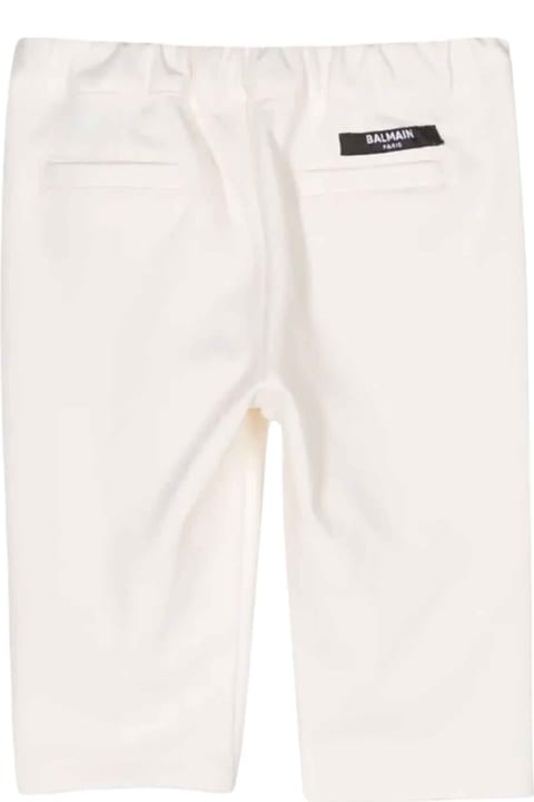 Bottoms for Baby Boys Balmain Ivory Trousers Boy