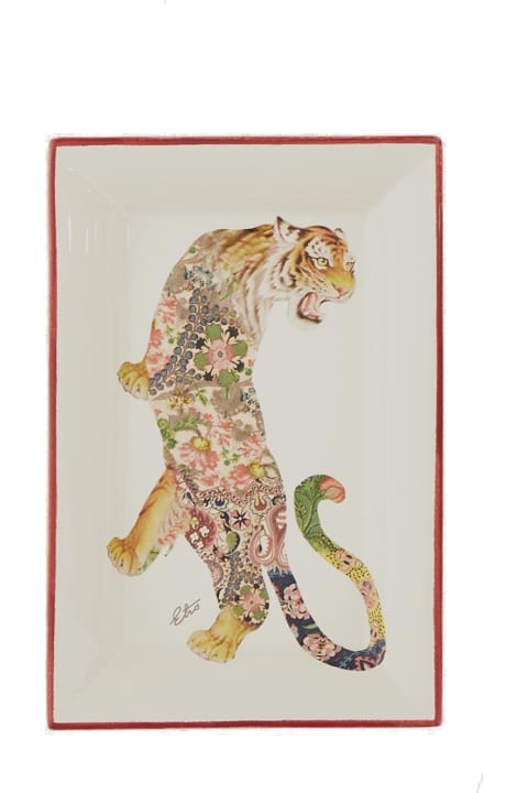 Tiger Printed Rectangular Plate