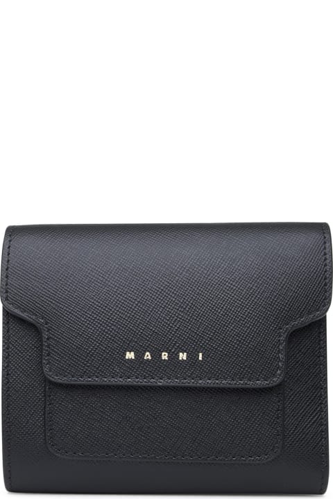 Wallets for Women Marni Black Leather Wallet
