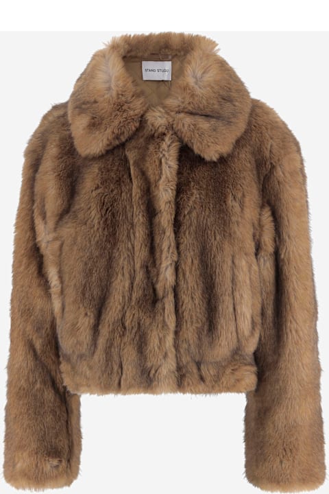 STAND STUDIO Lena Synthetic Fur Jacket
