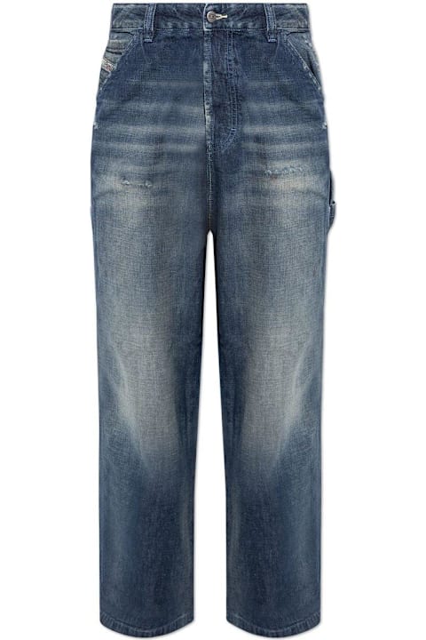 Diesel Jeans for Men Diesel D-livery Straight-leg Distressed Jeans