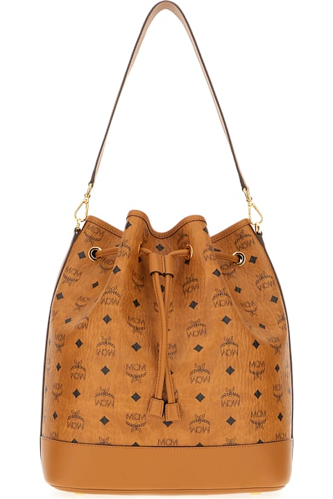 MCM Shoulder Bags for Women MCM Printed Synthetic Leather Bucket Bag