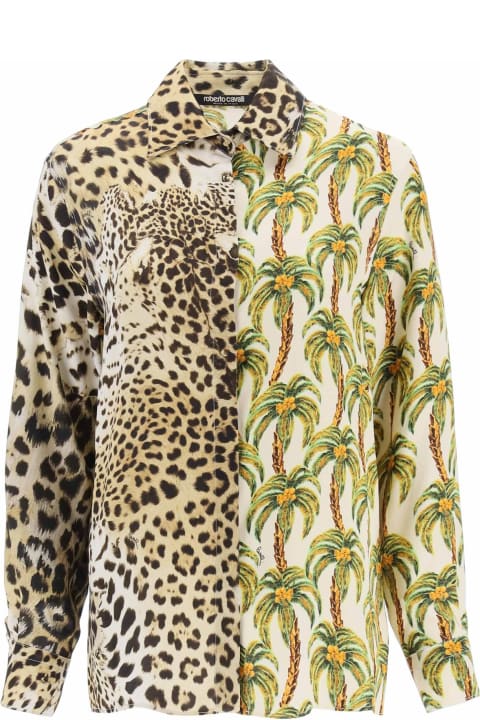 Roberto Cavalli for Women Roberto Cavalli Jaguar And Palm Tree Printed Shirt