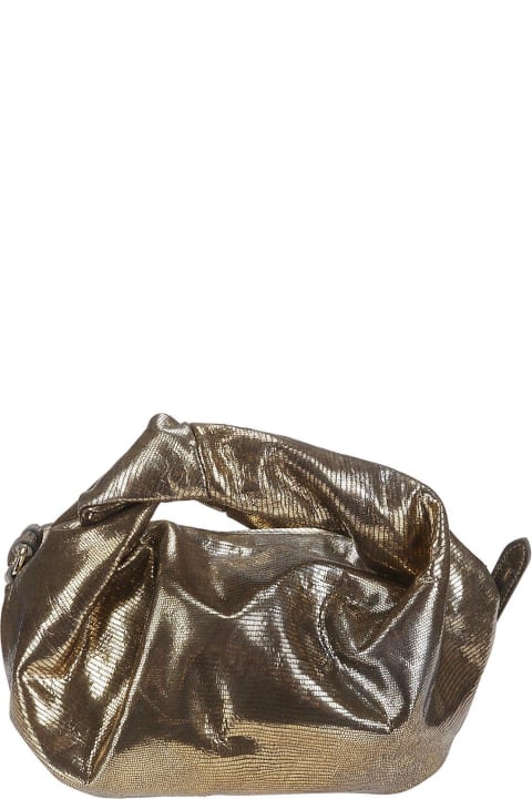 Dries Van Noten Totes for Women Dries Van Noten Metallic Effect Zip-up Clutch Bag