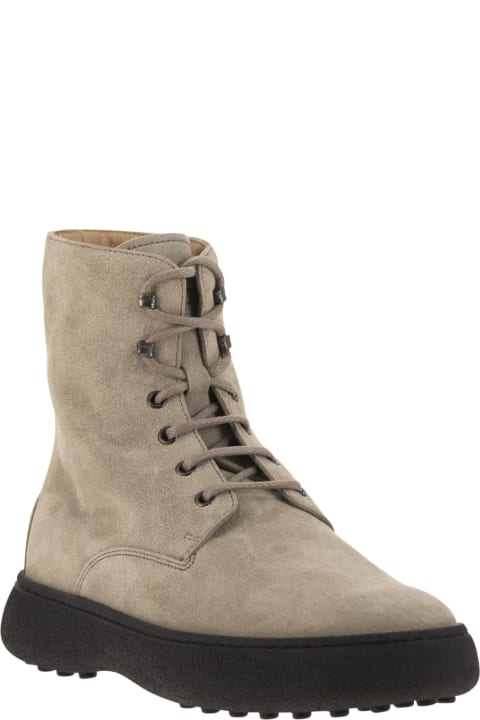 Tod's Boots for Men Tod's Suede Lace-up Boot