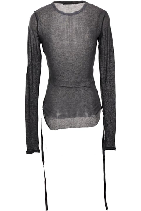 Ann Demeulemeester Sweaters for Women Ann Demeulemeester Oke Long Sleeve Cropped Top