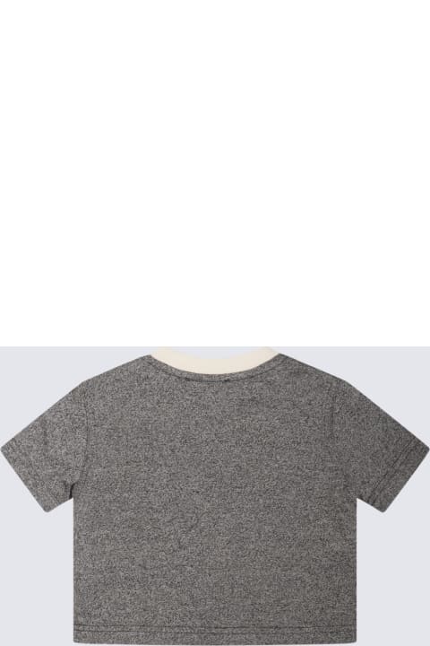Burberry Topwear for Baby Boys Burberry Grey And White Cotton T-shirt