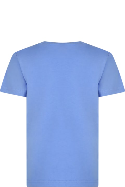 Ralph Lauren for Kids Ralph Lauren Light Blue T-shirt For Boy With Dog Print