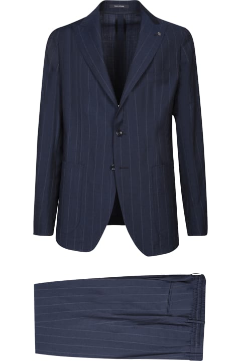 Tagliatore Suits for Men Tagliatore Single-breasted Jacket Blue Suit