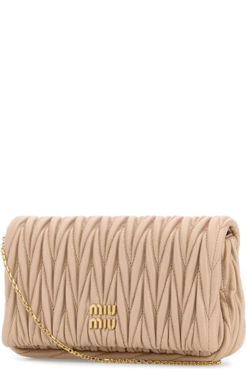 Miu Miu Bags for Women Miu Miu Powder Pink Nappa Leather Mini Clutch