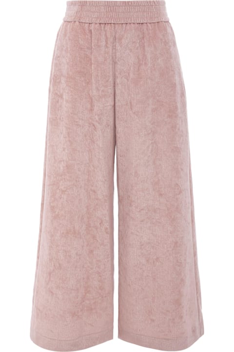 Homeware Moncler Pink Trousers For Girl With Logo