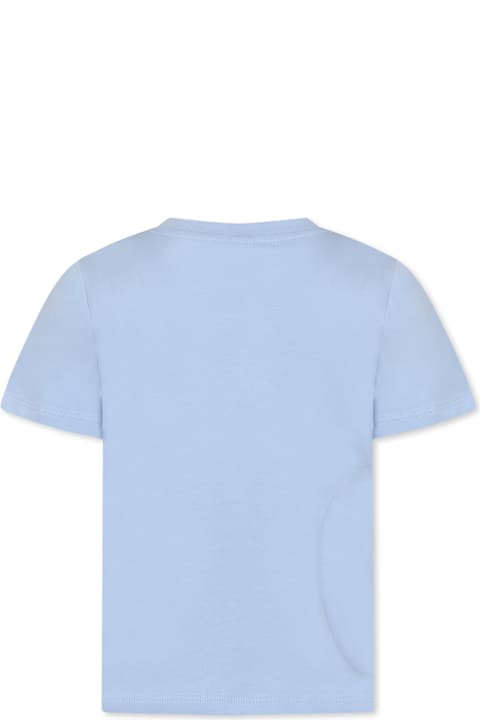 Homeware Stella McCartney Kids Light Blue T-shirt For Girl With House Print
