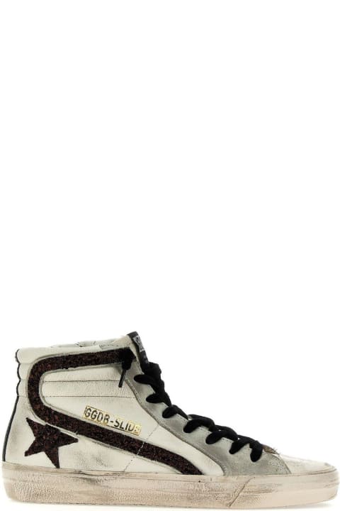 Sneakers for Women Golden Goose Slide Sequin-embellished Lace-up Sneakers