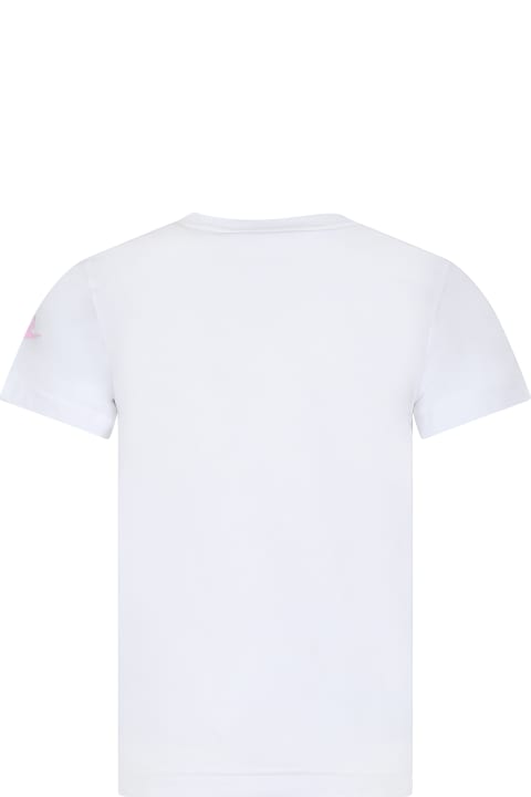 ボーイズ NikeのTシャツ＆ポロシャツ Nike White T-shirt For Boy With Logo And Swoosh