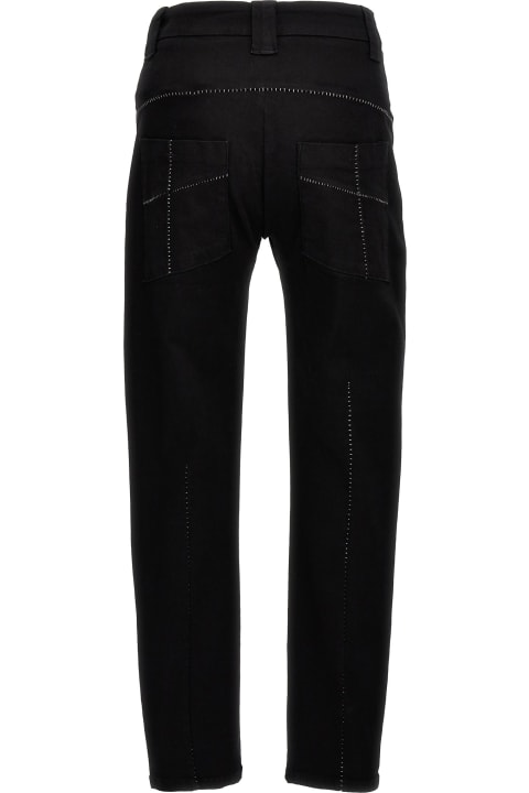 Stretch Jeans With Contrast Stitching
