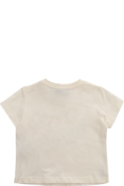 Moschino Shirts for Baby Girls Moschino Cream Colored T-shirt With Pattern