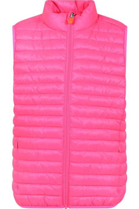 Save the Duck for Kids Save the Duck Pink Ozam Vest For Girl With Logo