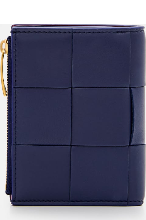 Bottega Veneta إكسسوارات لـ السيدات Bottega Veneta Small Bi-fold Bicolor Leather Wallet