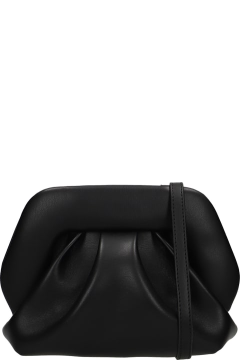 Geo Basic Shoulder Bag In Black Leather