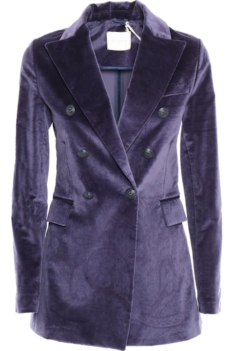 Circolo 1901 Clothing for Women Circolo 1901 Velvet Double Breasted Jacket