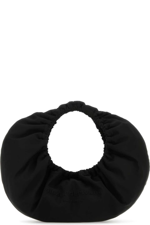 Bags Sale for Women Alexander Wang Black Fabric Crescent Medium Handbag
