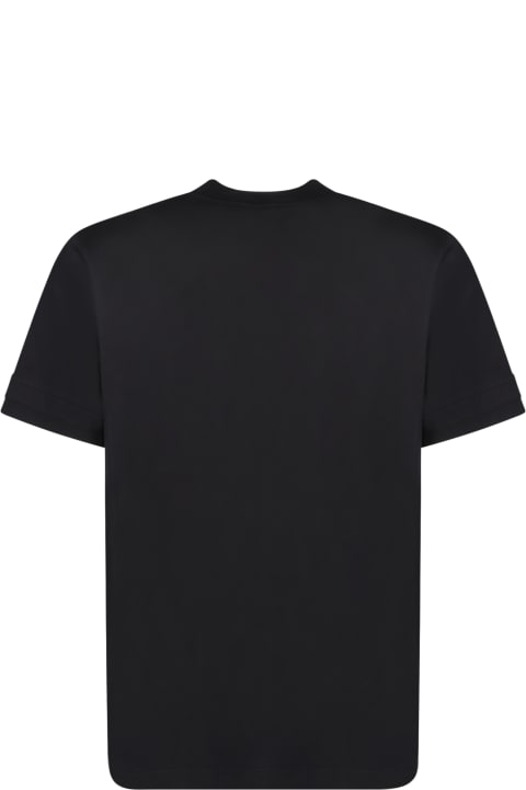 Moncler Topwear for Men Moncler Powder Effect Black Logo T-shirt