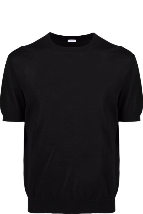 Malo Topwear for Men Malo Black Cotton T-shirt