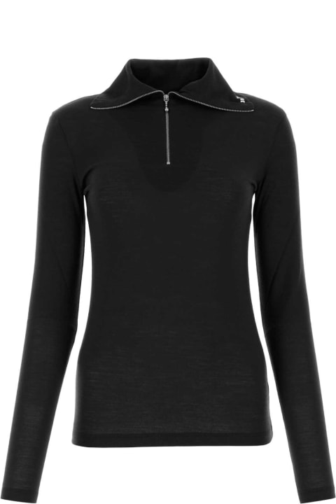 Fleeces & Tracksuits for Women Jil Sander Black Polyester Blend Top