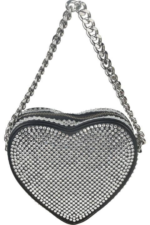 Fashion for Women Moschino Heart Embellished Chain Shoulder Bag Moschino