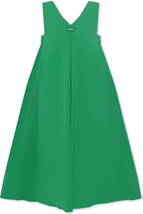 DKNY for Women DKNY Green Sleeveless Dress For Girl With Logo